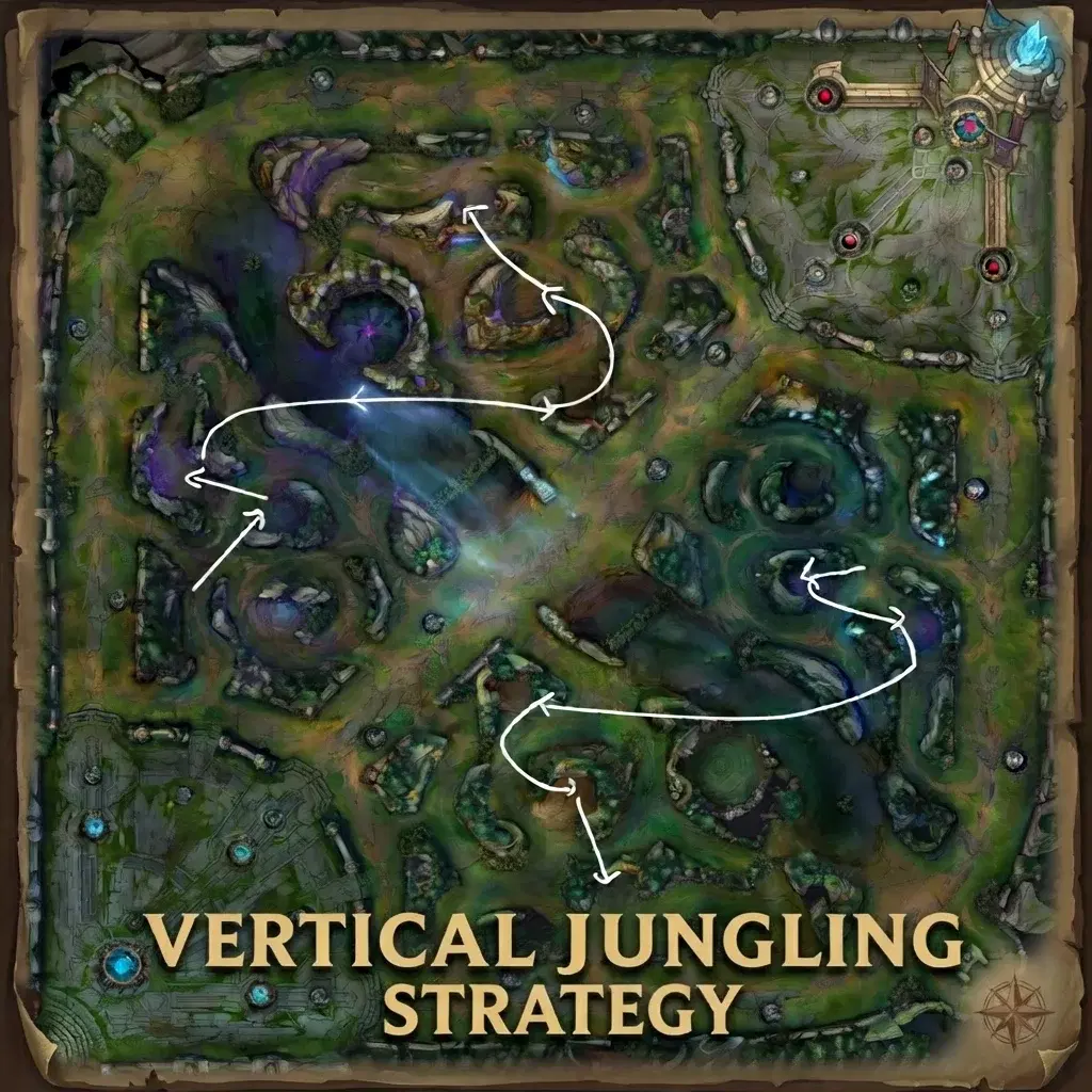Summoner's Rift map divided between two junglers