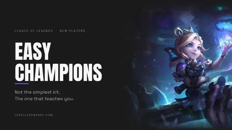 Easy champions guide artwork with Winterblessed Annie holding a glowing orb beside the title