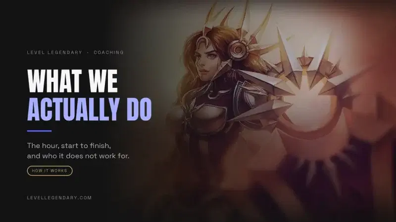 What happens in a League of Legends coaching session, Level Legendary
