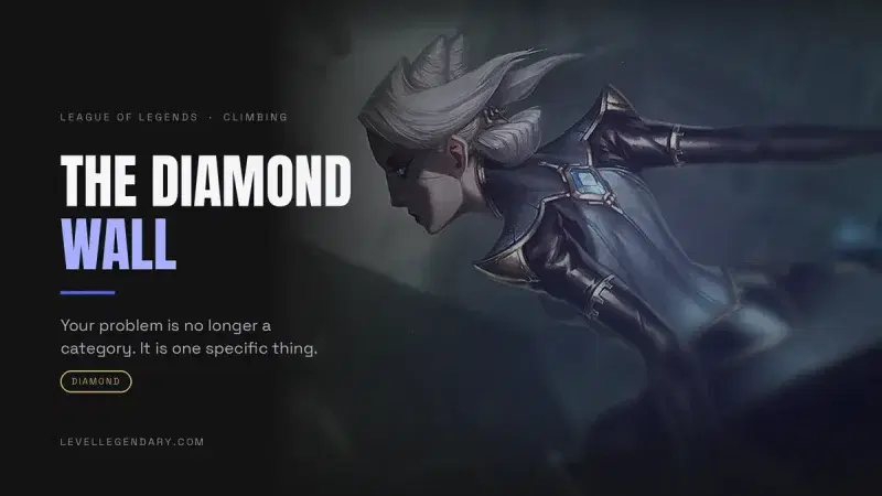 The Diamond wall in League of Legends: your problem is no longer a category, it is one specific thing