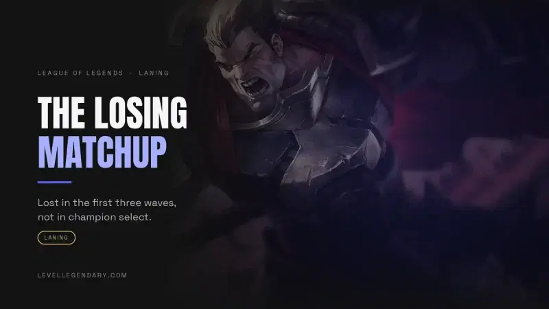 Surviving a losing matchup in League of Legends: the lane bully you have to play against